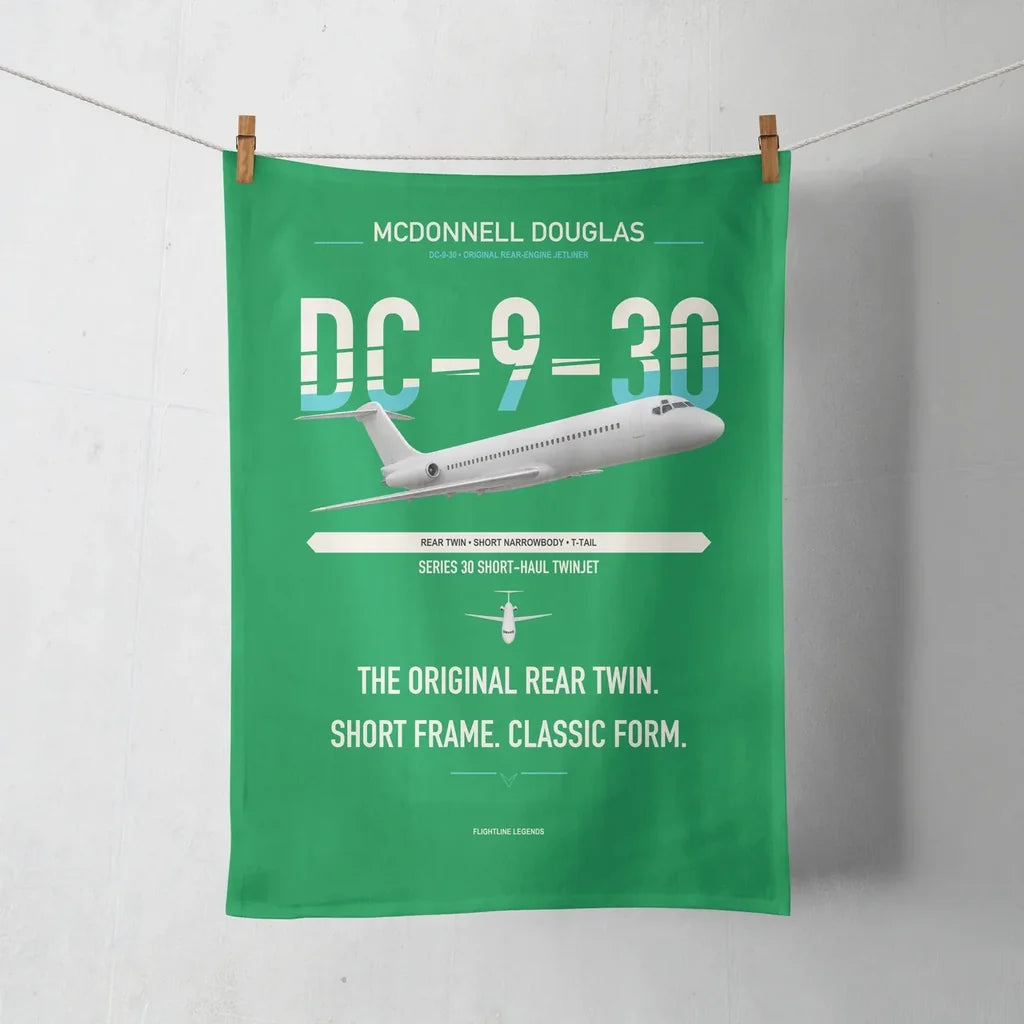 McDonnell Douglas DC-9-30 design on green towel