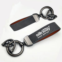 Thumbnail for Silk Way West Airlines Horseshoe Buckle key chain in gray