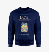 Thumbnail for London Gatwick Airport LGW Sweatshirt - Navy Blue