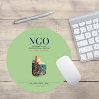 Thumbnail for Central Japan International Airport (NGO) design on light green round mouse pad
