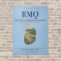 Thumbnail for Taichung International Airport RMQ vertical canvas print - no frame - light blue background