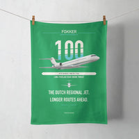 Thumbnail for Fokker 100 design on green towel