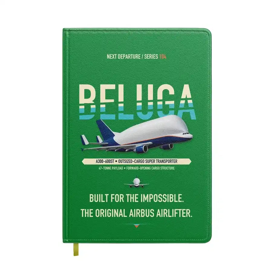 Airbus A300-600ST BelugaST design on green notebook
