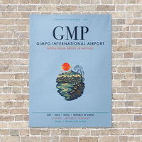 Thumbnail for Gimpo International Airport GMP vertical canvas print - no frame - light blue background