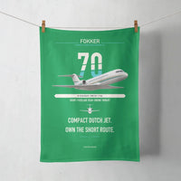 Thumbnail for Fokker 70 design on green towel