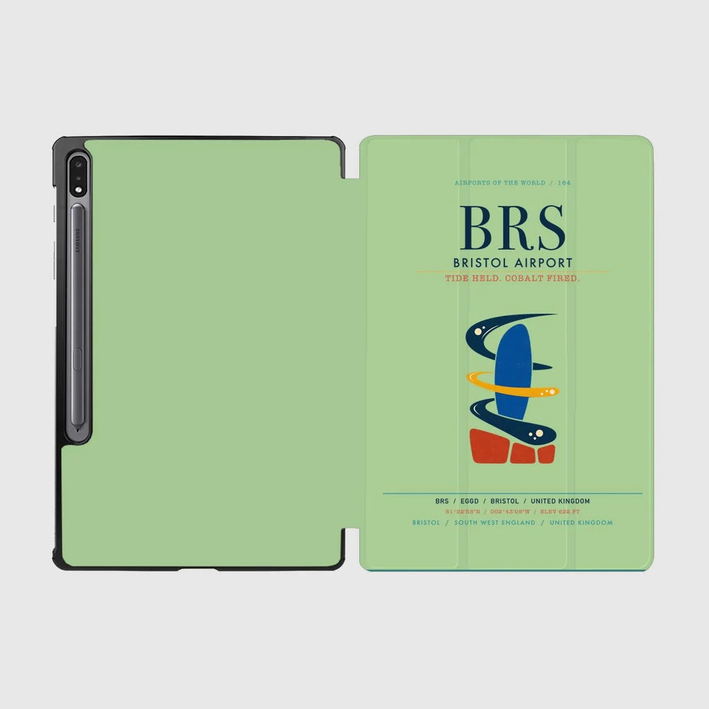 Bristol Airport (BRS) design on light green samsung tablet tablet case