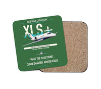 Thumbnail for Cessna Citation XLSPlus design on green 1 piece coaster