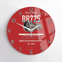 Thumbnail for BR725 design on red no frame wall clock