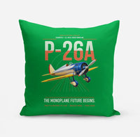Thumbnail for Boeing P-26A Peashooter design on green pillow