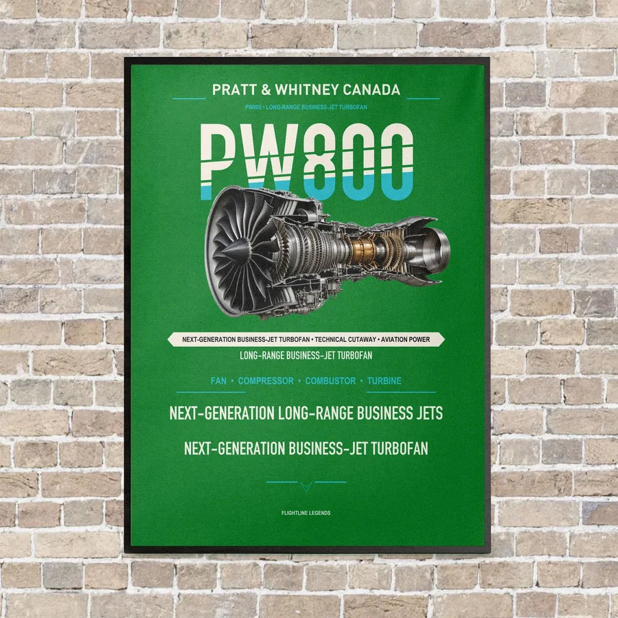 PW800 vertical canvas print - framed - green background