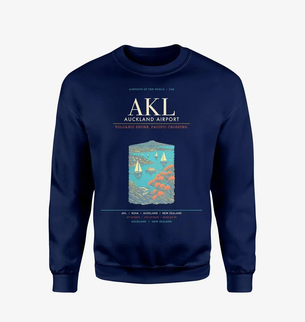 Auckland Airport AKL Sweatshirt - Navy Blue