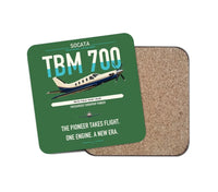 Thumbnail for Socata TBM 700 design on green 1 piece coaster