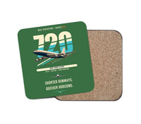 Thumbnail for Boeing 720B design on green 1 piece coaster