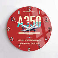 Thumbnail for Airbus A350-900ULR design on red no frame wall clock