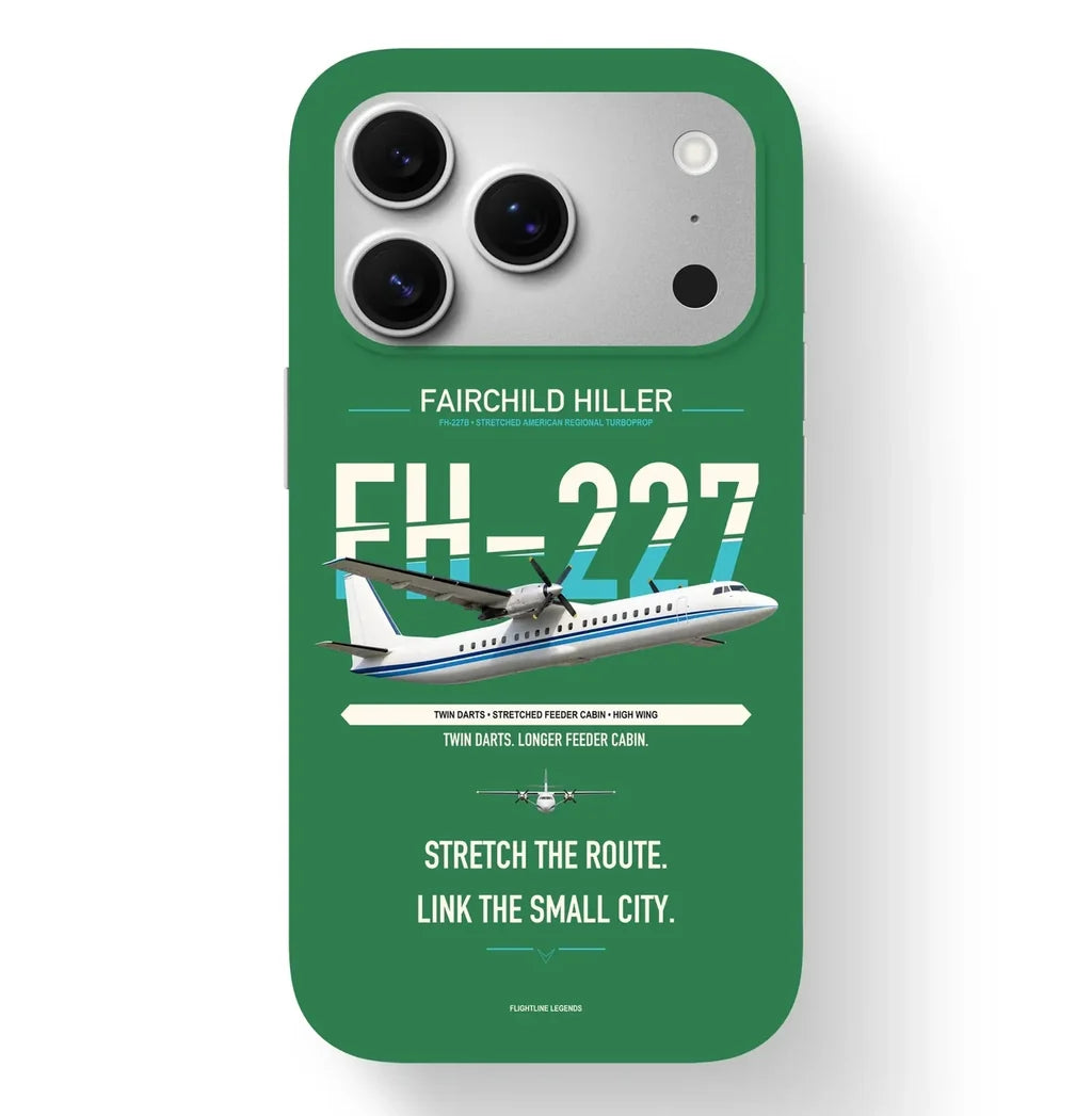 Fairchild Hiller FH-227B Case design on green iphone case