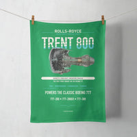 Thumbnail for TRENT 800 design on green towel