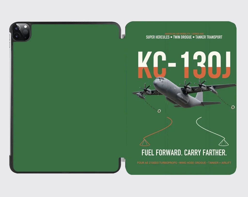 KC-130J SUPER HERCULES design on green ipad tablet case