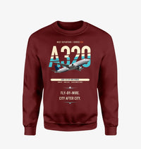 Thumbnail for Airbus A320 design on wine red sweatshirt