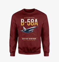 Thumbnail for B-58A Hustler design on wine red sweatshirt