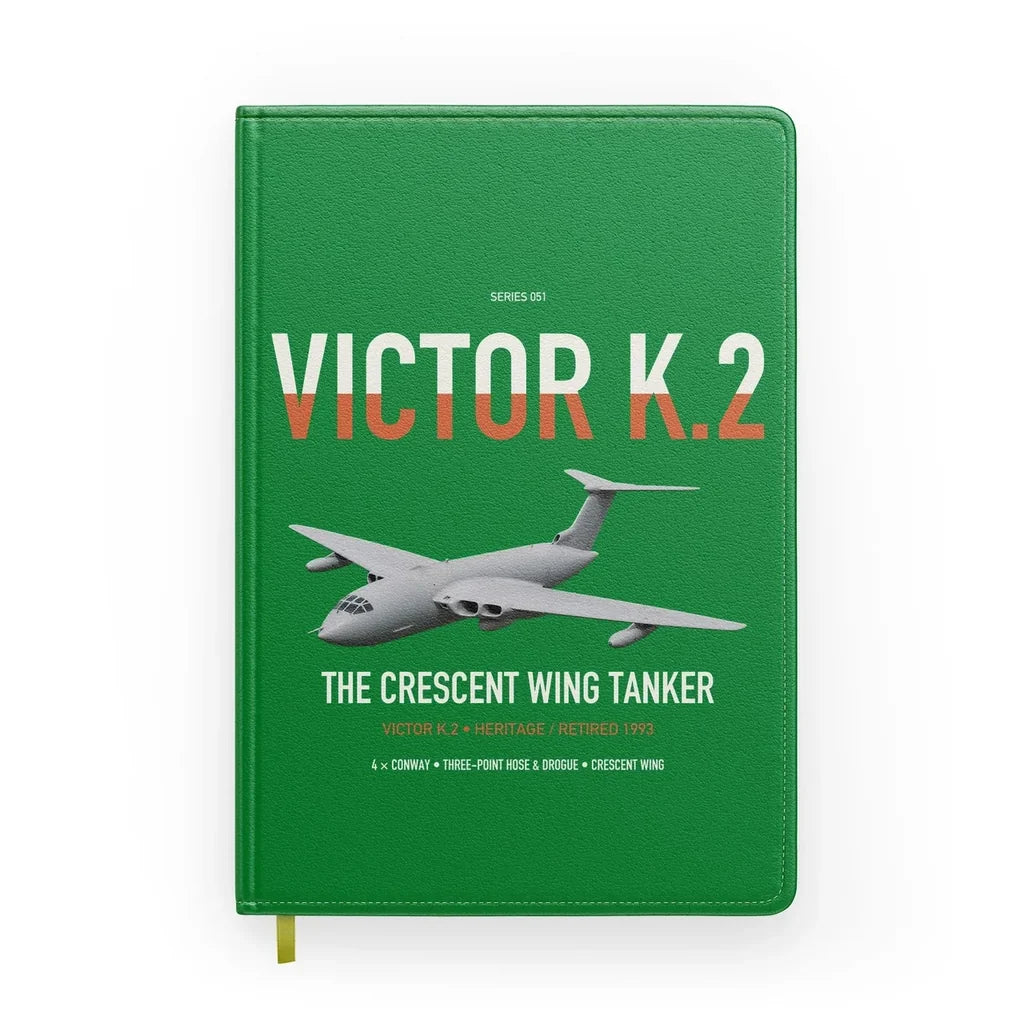 Handley Page Victor K.2 design on green notebook