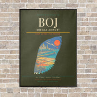 Thumbnail for Burgas Airport BOJ - Canvas Framed - Green Army