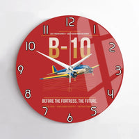 Thumbnail for Martin B-10 design on red no frame wall clock