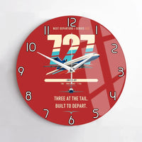 Thumbnail for Boeing 727-200 design on red no frame wall clock