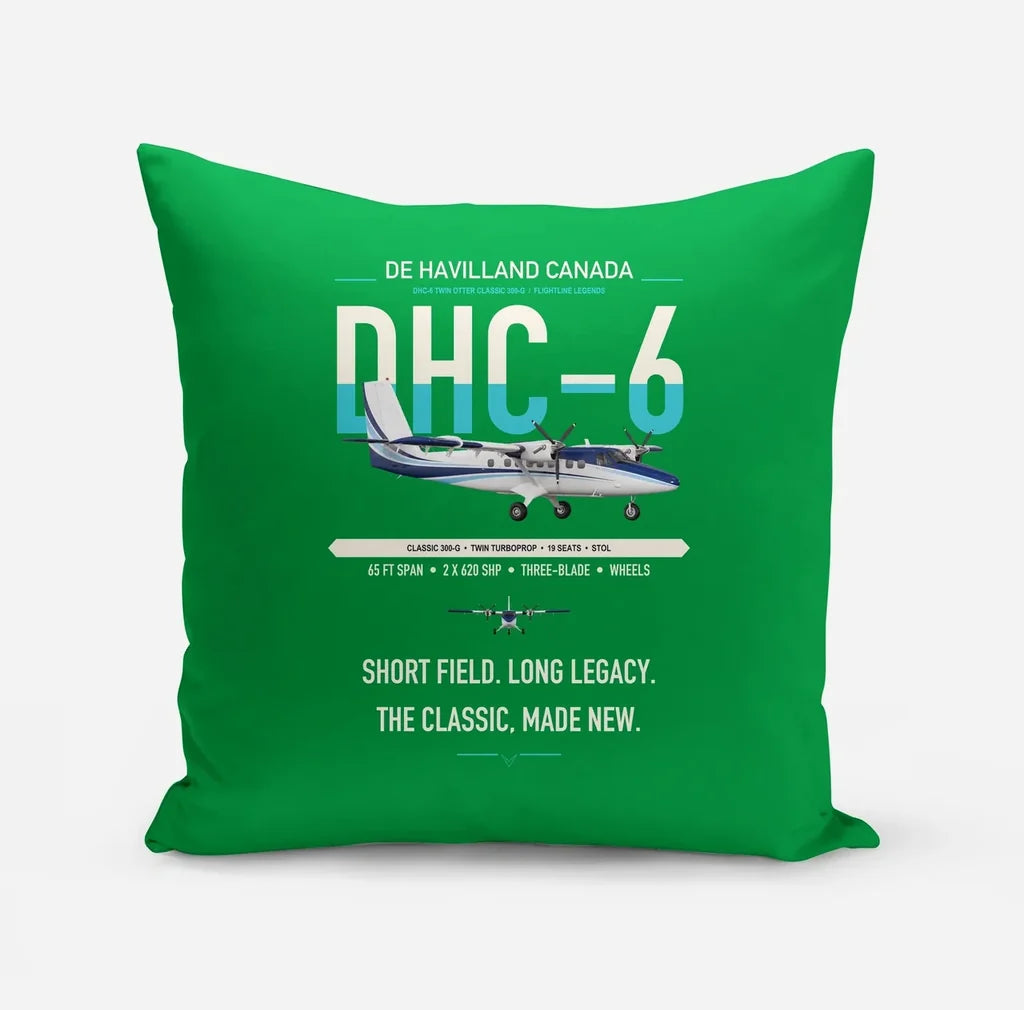 DHC-6 Twin Otter Classic 300-G design on green pillow
