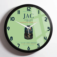 Thumbnail for Jackson Hole Airport (JAC) design on light green framed wall clock