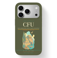 Thumbnail for Corfu Airport (CFU) design on green army iPhone 17 Pro MagSafe case