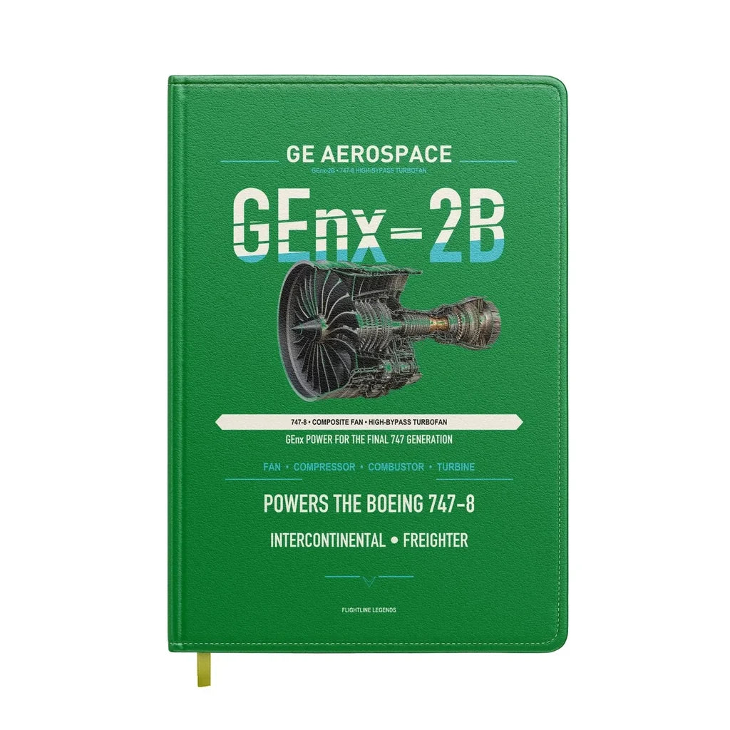 GEnx-2B design on green notebook