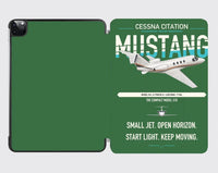 Thumbnail for Cessna Citation Mustang design on green ipad tablet case