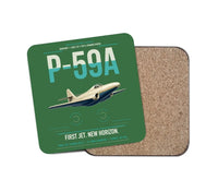 Thumbnail for P-59A Airacomet design on green 1 piece coaster