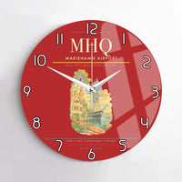 Thumbnail for Mariehamn Airport (MHQ) design on red no frame wall clock