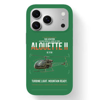 Thumbnail for Sud Aviation SE 3130 Alouette II design on green magsafe iphone case, for iPhone 17 Pro