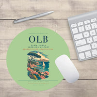 Thumbnail for Olbia Costa Smeralda Airport (OLB) design on light green round mouse pad