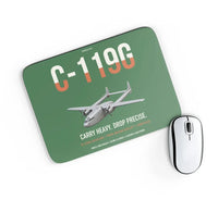Thumbnail for C-119G Flying Boxcar design on green rectangle mouse pad