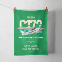Thumbnail for Cessna 172 Skyhawk design on green towel