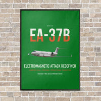 Thumbnail for EA-37B Compass Call vertical canvas print - framed - green background