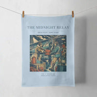 Thumbnail for VINTAGE G4149 - The Midnight Relay - Designed Towels design on lightblue