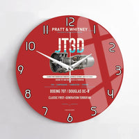 Thumbnail for JT3D design on red no frame wall clock