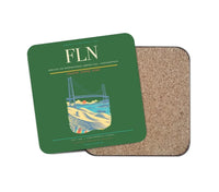 Thumbnail for Hercilio Luz International Airport (FLN) design on green 1 piece coaster
