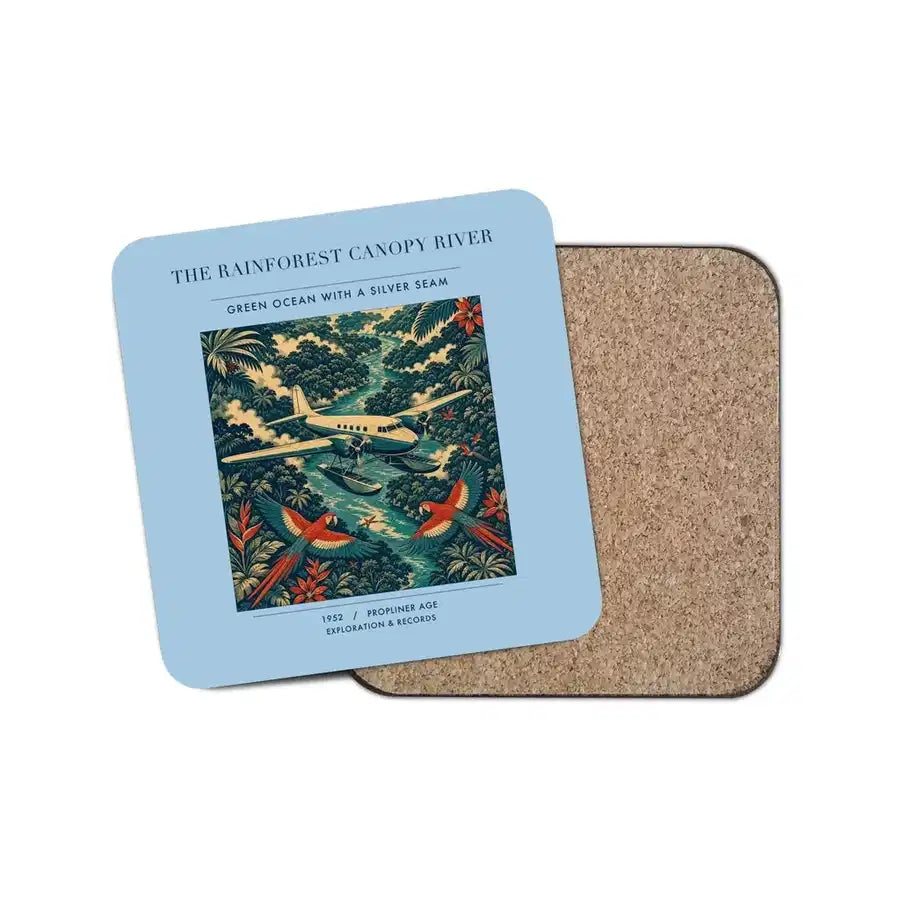 The Rainforest Canopy River - Designed Coasters design on light blue 1-piece