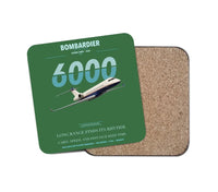 Thumbnail for Bombardier Global 6000 design on green 1 piece coaster