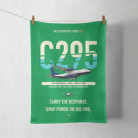 Thumbnail for Airbus C295 Firefighter design on green towel