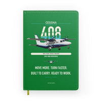 Thumbnail for Cessna 408 SkyCourier design on green notebook