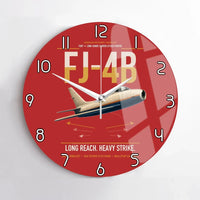 Thumbnail for FJ-4B Fury design on red no frame wall clock