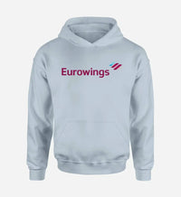 Thumbnail for Eurowings Airlines logo printed on light blue hoodie
