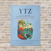 Thumbnail for Billy Bishop Toronto City Airport YTZ vertical canvas print - no frame - light blue background