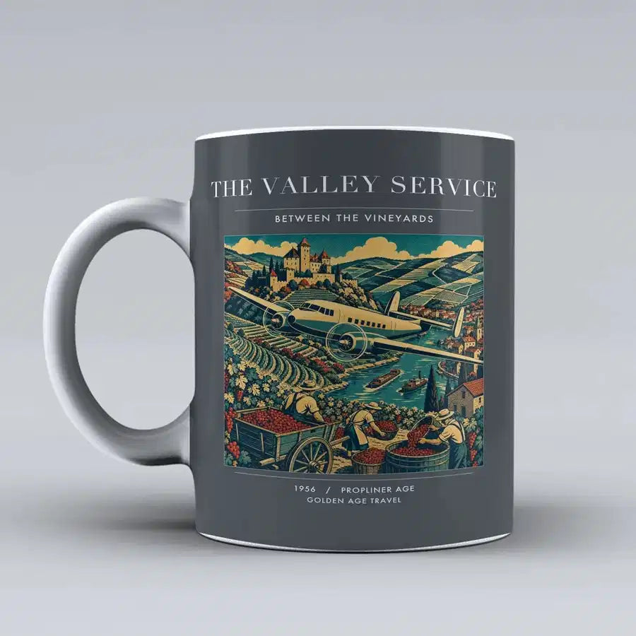 VINTAGE G4110 - The Valley Service - Ceramic Mug design on gray
